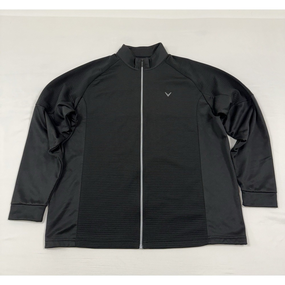 Callaway Jacket Mens XL Black‎ Full Zip OPTI-DRI High Neck